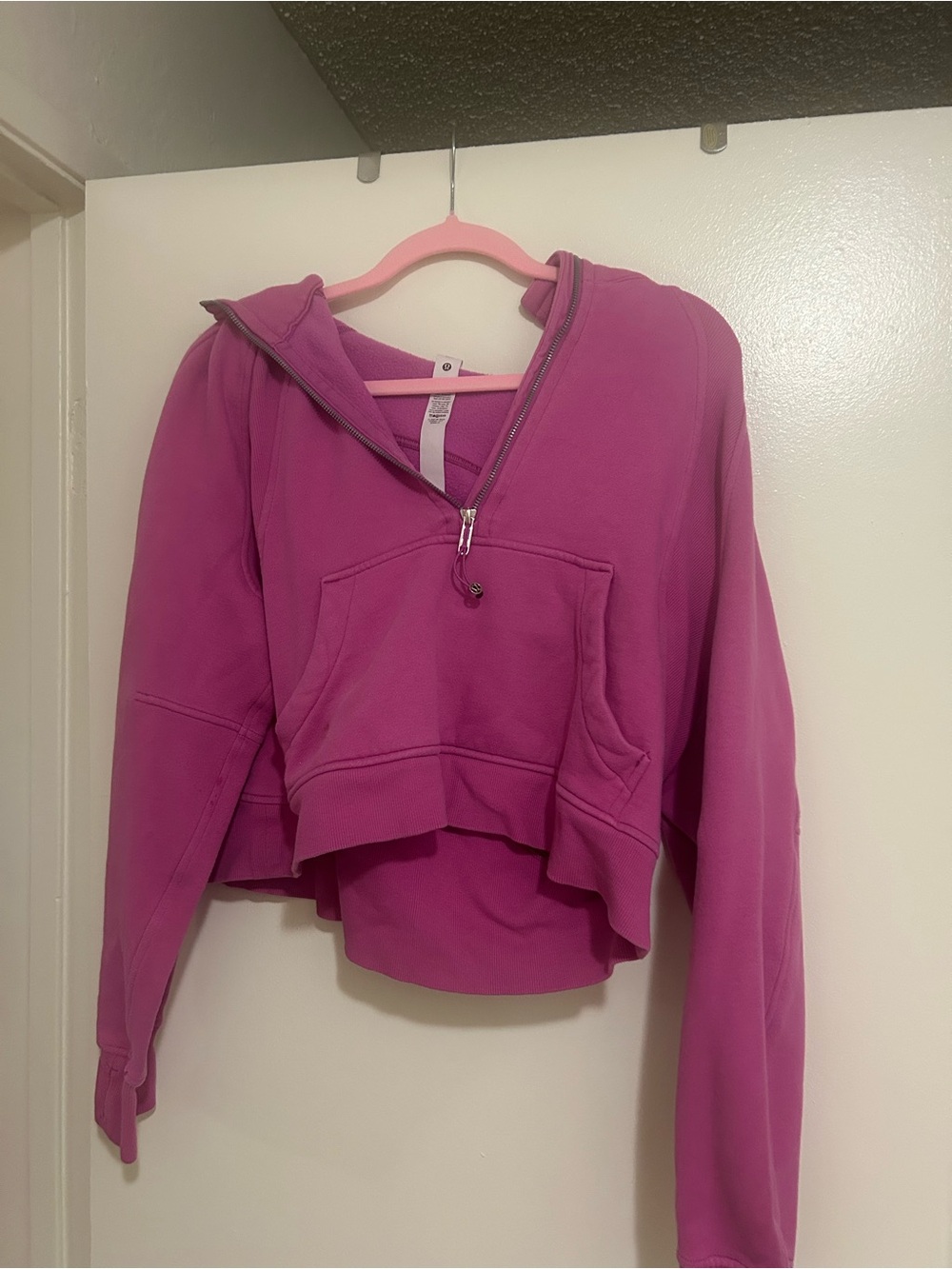 lululemon athletica Bright Magenta Quarter-Zip Hoodie